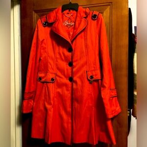 Women's Guess Red Raincoat